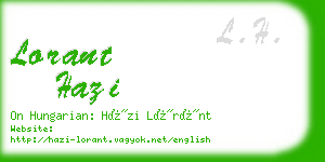 lorant hazi business card